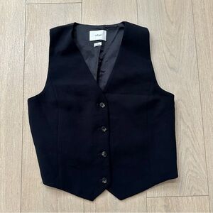 Aritzia Wilfred Black Button-Up Vest